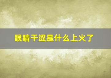 眼睛干涩是什么上火了