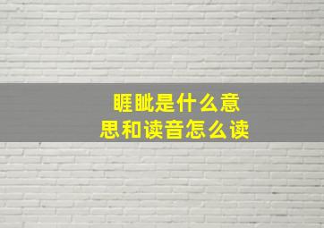 睚眦是什么意思和读音怎么读