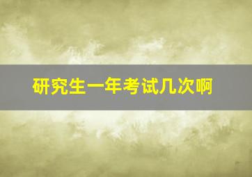 研究生一年考试几次啊