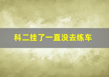 科二挂了一直没去练车