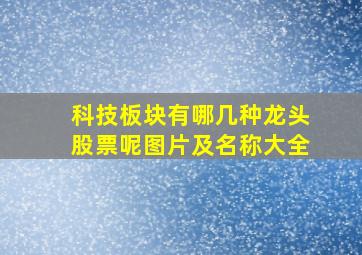 科技板块有哪几种龙头股票呢图片及名称大全