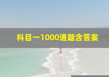 科目一1000道题含答案