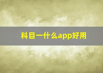 科目一什么app好用