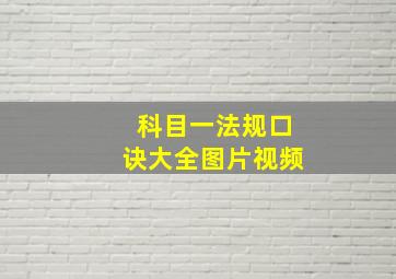 科目一法规口诀大全图片视频