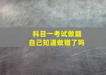 科目一考试做题自己知道做错了吗