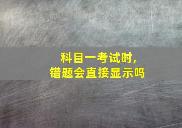 科目一考试时,错题会直接显示吗