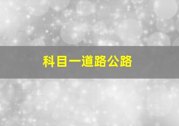 科目一道路公路