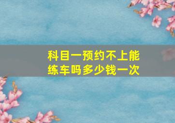 科目一预约不上能练车吗多少钱一次