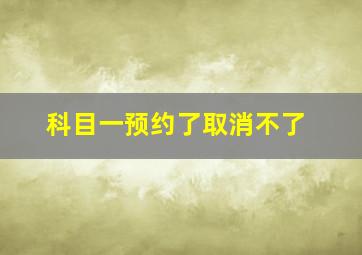 科目一预约了取消不了