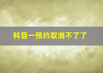 科目一预约取消不了了