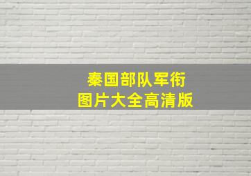 秦国部队军衔图片大全高清版