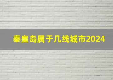 秦皇岛属于几线城市2024