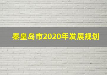 秦皇岛市2020年发展规划