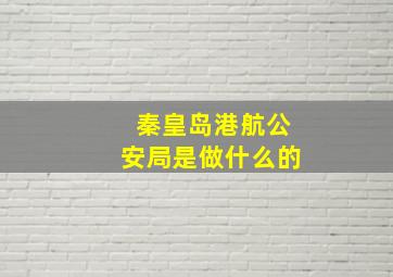 秦皇岛港航公安局是做什么的