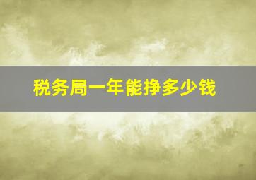 税务局一年能挣多少钱