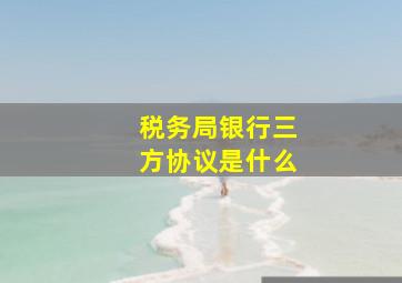 税务局银行三方协议是什么