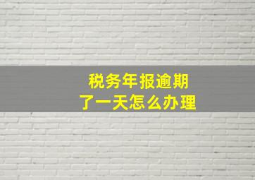 税务年报逾期了一天怎么办理