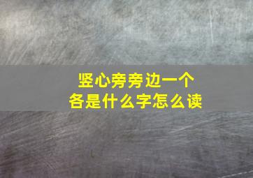 竖心旁旁边一个各是什么字怎么读