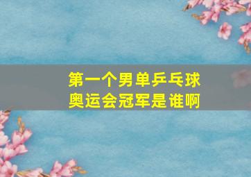 第一个男单乒乓球奥运会冠军是谁啊