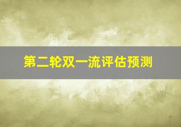 第二轮双一流评估预测