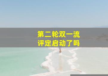 第二轮双一流评定启动了吗