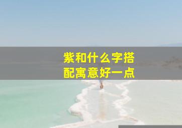 紫和什么字搭配寓意好一点