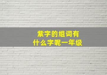 紫字的组词有什么字呢一年级