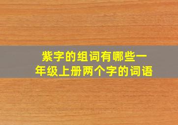 紫字的组词有哪些一年级上册两个字的词语