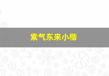 紫气东来小楷