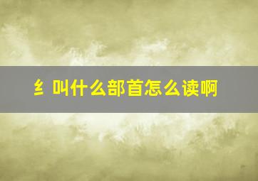 纟叫什么部首怎么读啊