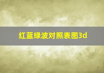 红蓝绿波对照表图3d