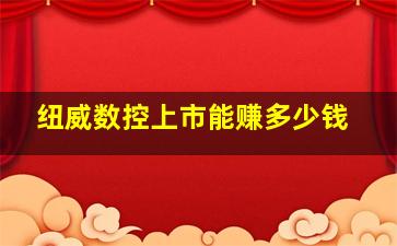 纽威数控上市能赚多少钱