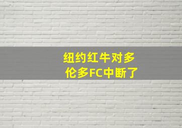 纽约红牛对多伦多FC中断了