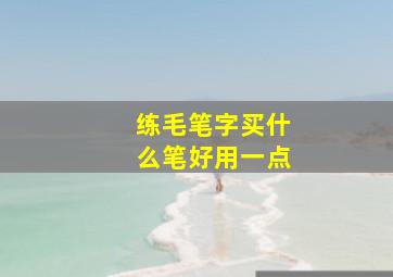 练毛笔字买什么笔好用一点