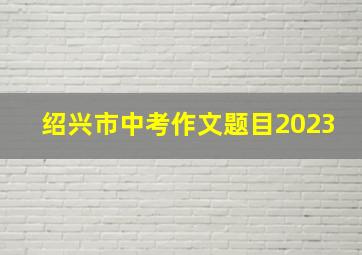 绍兴市中考作文题目2023