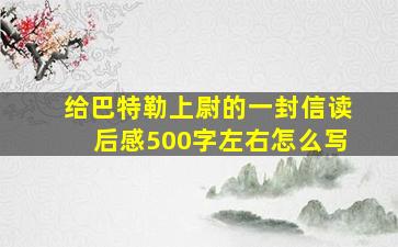 给巴特勒上尉的一封信读后感500字左右怎么写