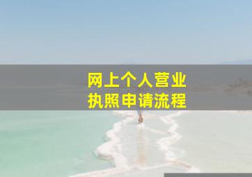 网上个人营业执照申请流程