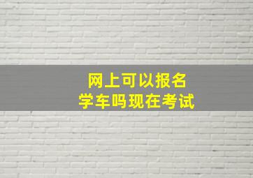 网上可以报名学车吗现在考试