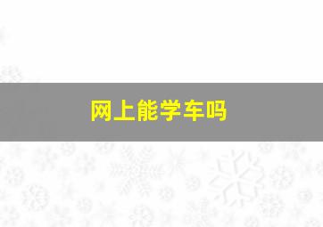 网上能学车吗