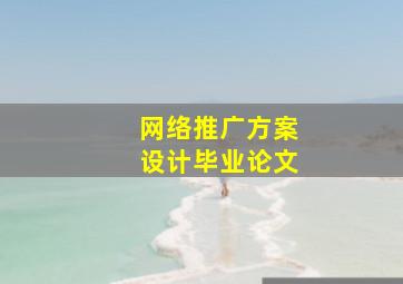 网络推广方案设计毕业论文