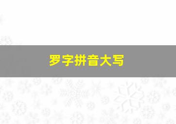 罗字拼音大写