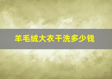 羊毛绒大衣干洗多少钱