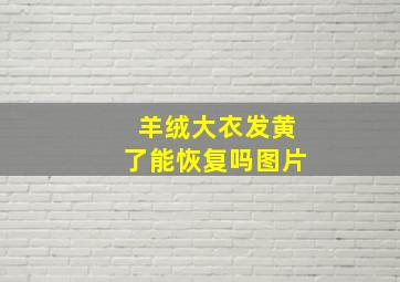 羊绒大衣发黄了能恢复吗图片