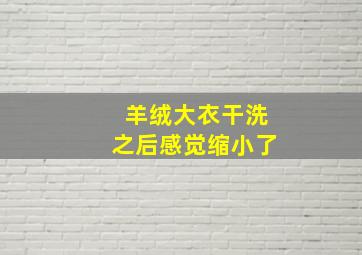 羊绒大衣干洗之后感觉缩小了