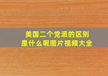 美国二个党派的区别是什么呢图片视频大全