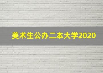 美术生公办二本大学2020