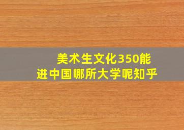 美术生文化350能进中国哪所大学呢知乎