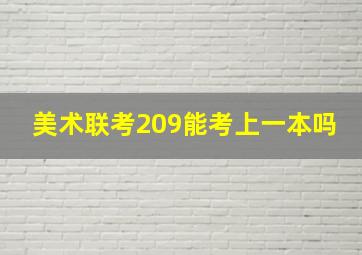 美术联考209能考上一本吗