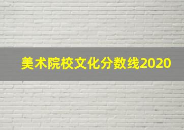 美术院校文化分数线2020