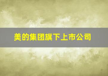 美的集团旗下上市公司